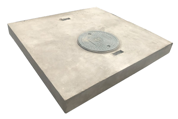 Concrete Slab with entry and Polyer lid 